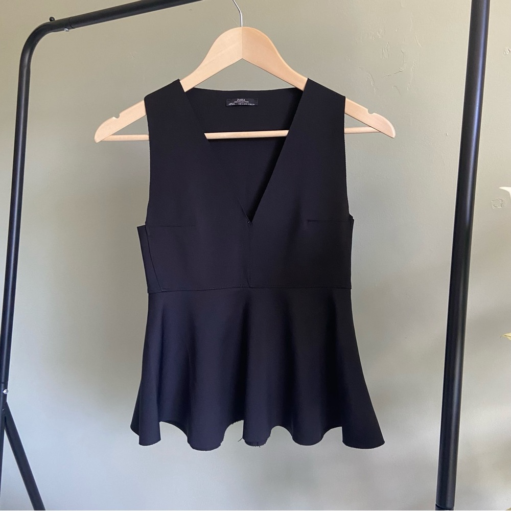 ZARA PEPLUM TOP, Size S - Picture 1 of 6